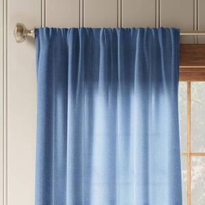 Threshold - 84"x54" Solid Farrah Light Filtering Window Curtai Blue
